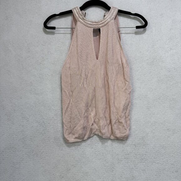 White House Black Market Tops - White House Black Market Tank Top Womens Small Metallic Knit Keyhole Sleeveless